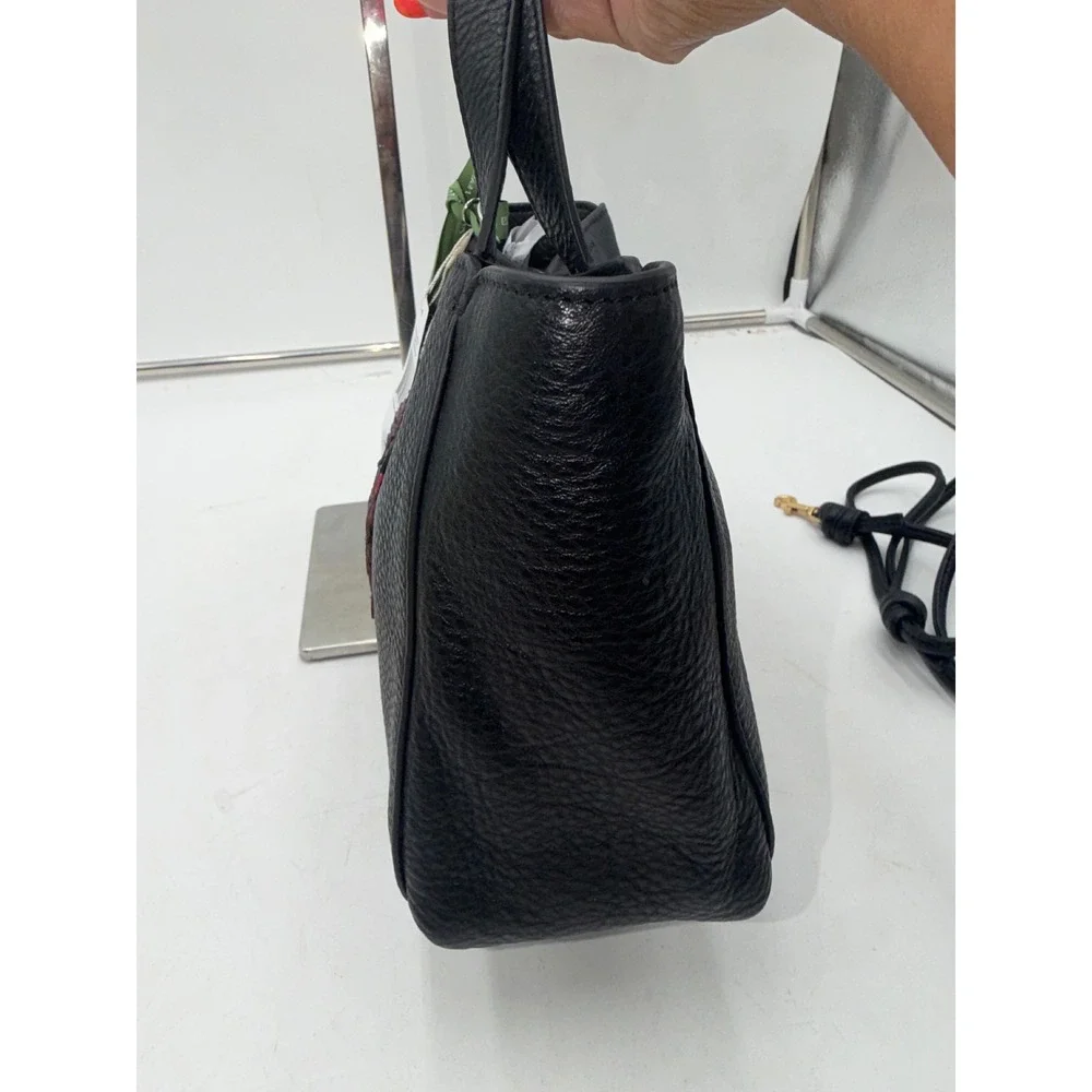 Vera Bradley Mini Hathaway Tote Black Leather Bossanova Bold Sequin 51364-20618